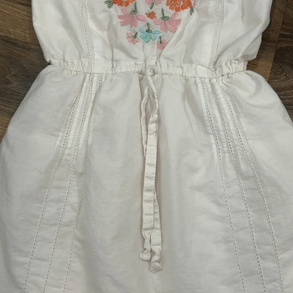 Abercrombie Girls Dress Sleeveless White Floral Boho Bohemian look embroidered - Picture 6 of 14